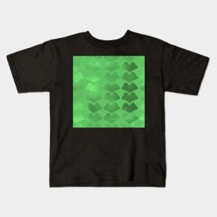 Jewel Ginkgo Single Hue Array Light Green Kids T-Shirt